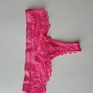 NWT Bebe Intimates Hot Pink Lace Underwear Size S